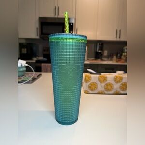 Starbucks Teal Tumbler with Straw